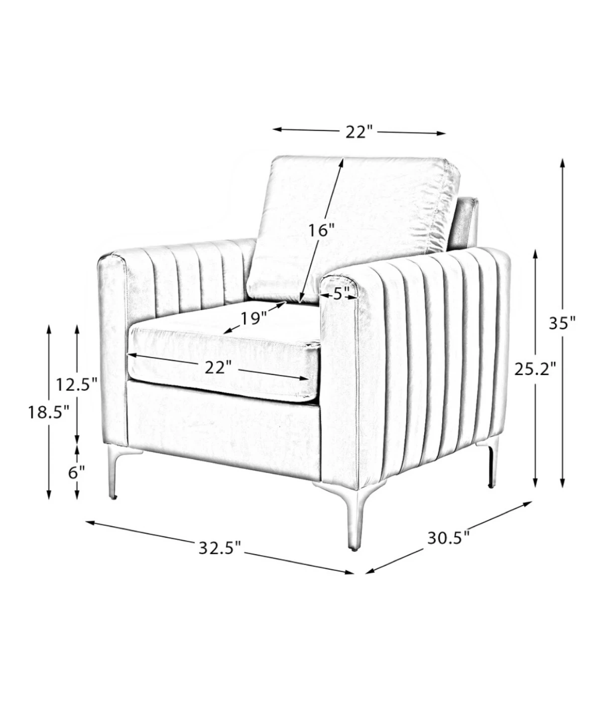 Modern Upholstery Arm Chair - photo 4