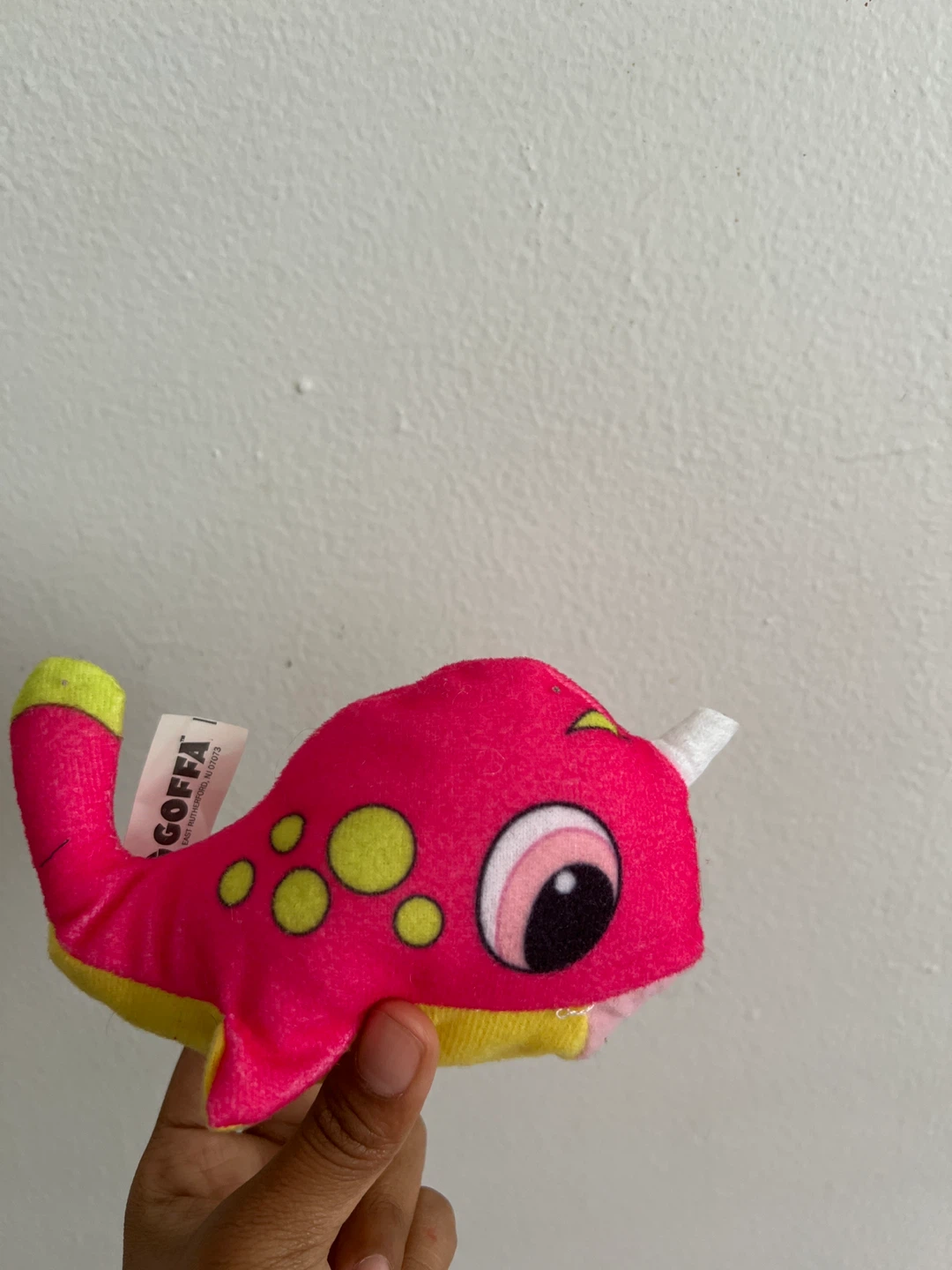 Goffa Narwhal Plush Toy - Pink & Yellow