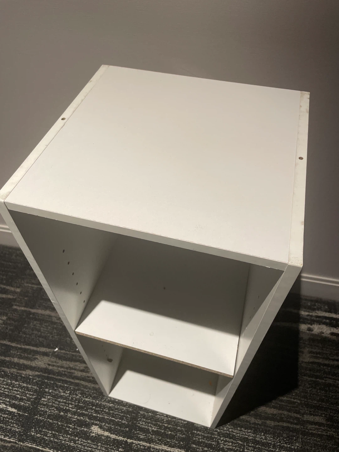 White Two-Shelf Cube Storage Unit - photo 2