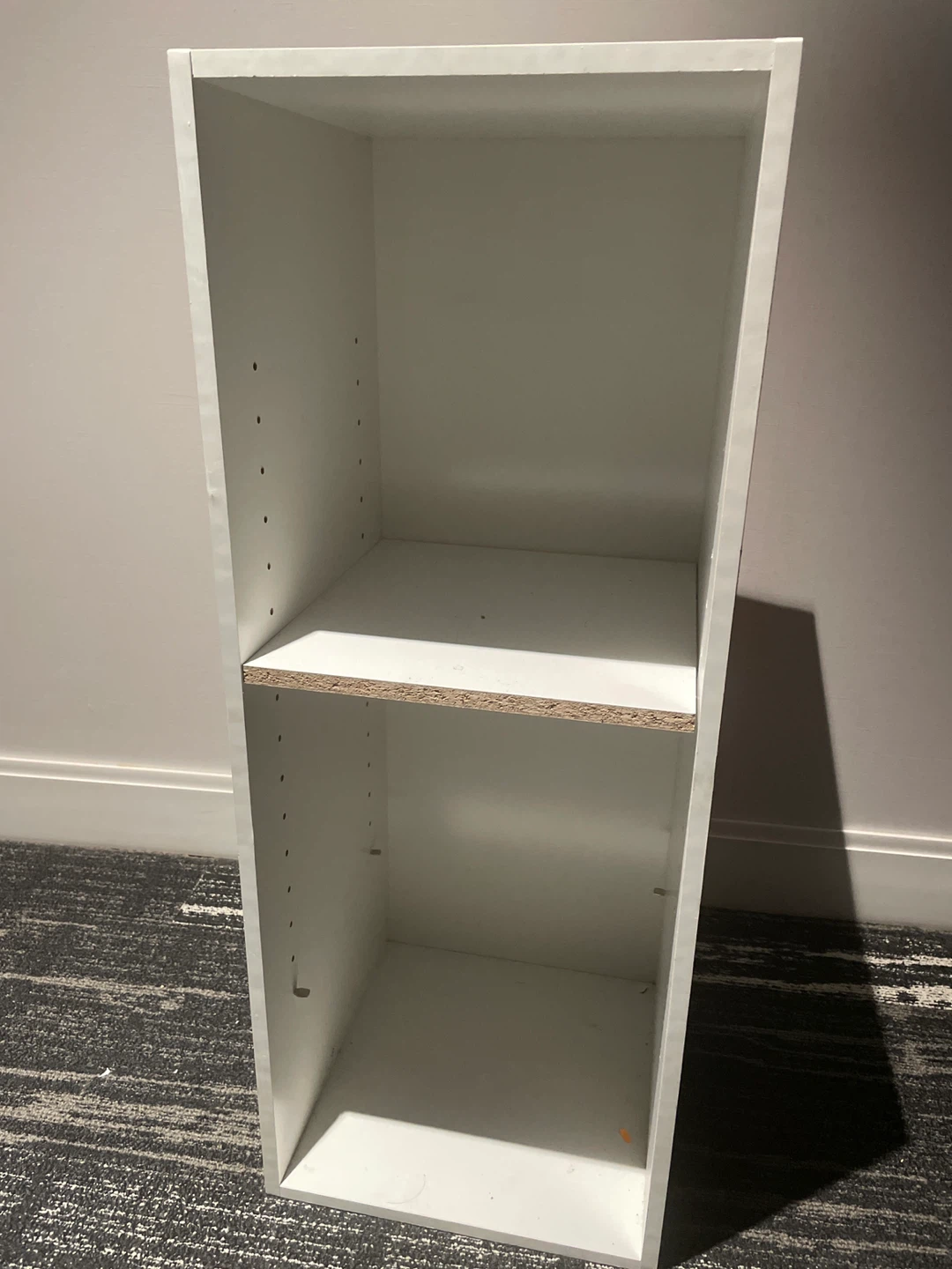 White Two-Shelf Cube Storage Unit