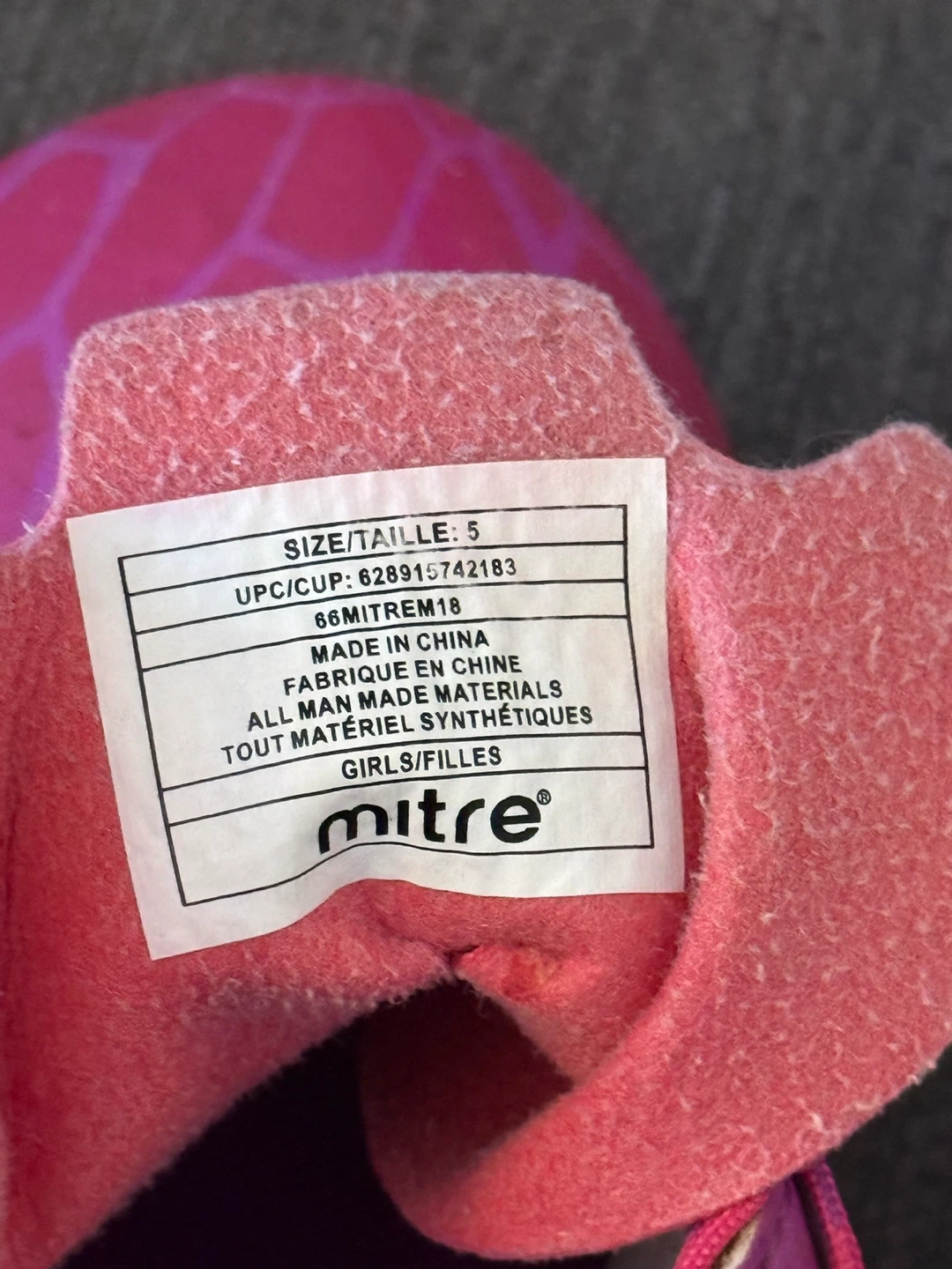 Mitre Pink Soccer Cleats - Girls Size 5 - photo 5