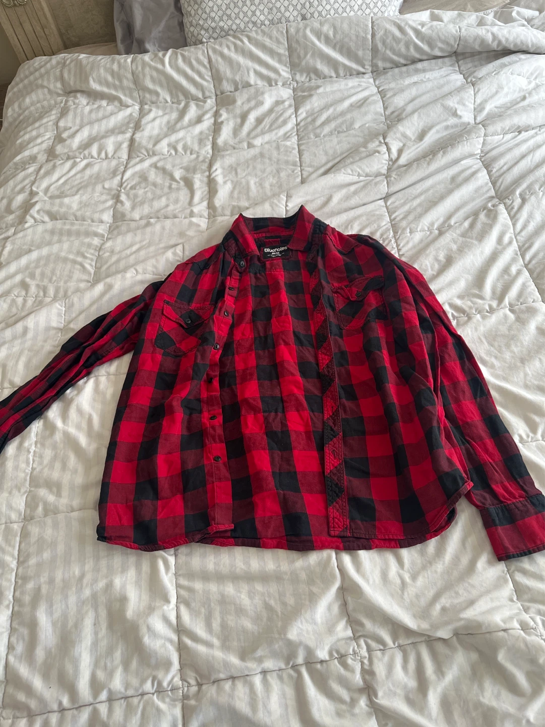 Bluenotes Red & Black Plaid Flannel Shirt - M/M
