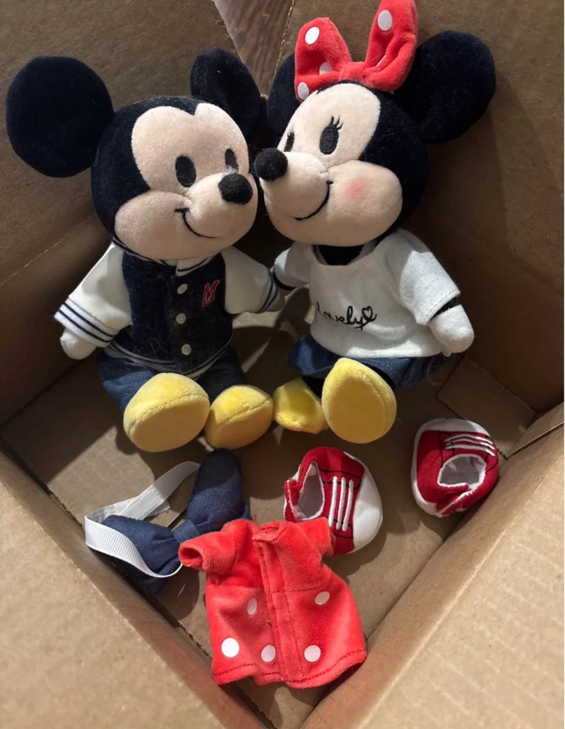 Disney Mickey and Minnie Mouse Plush Dolls with Outfits