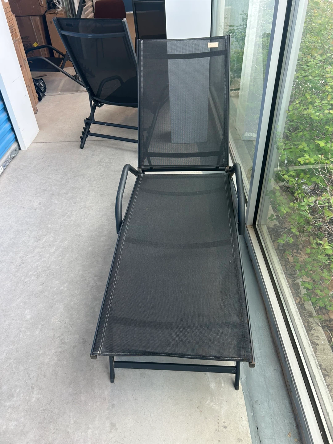 Two Black Mesh Chaise Lounge Chair $50 Each - photo 2