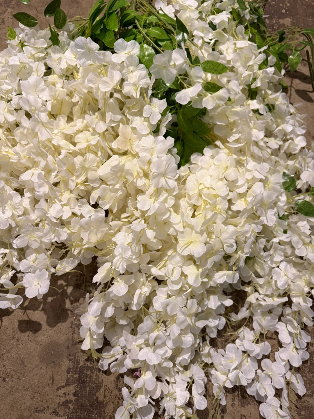 White Artificial Wisteria Flowers Garland
