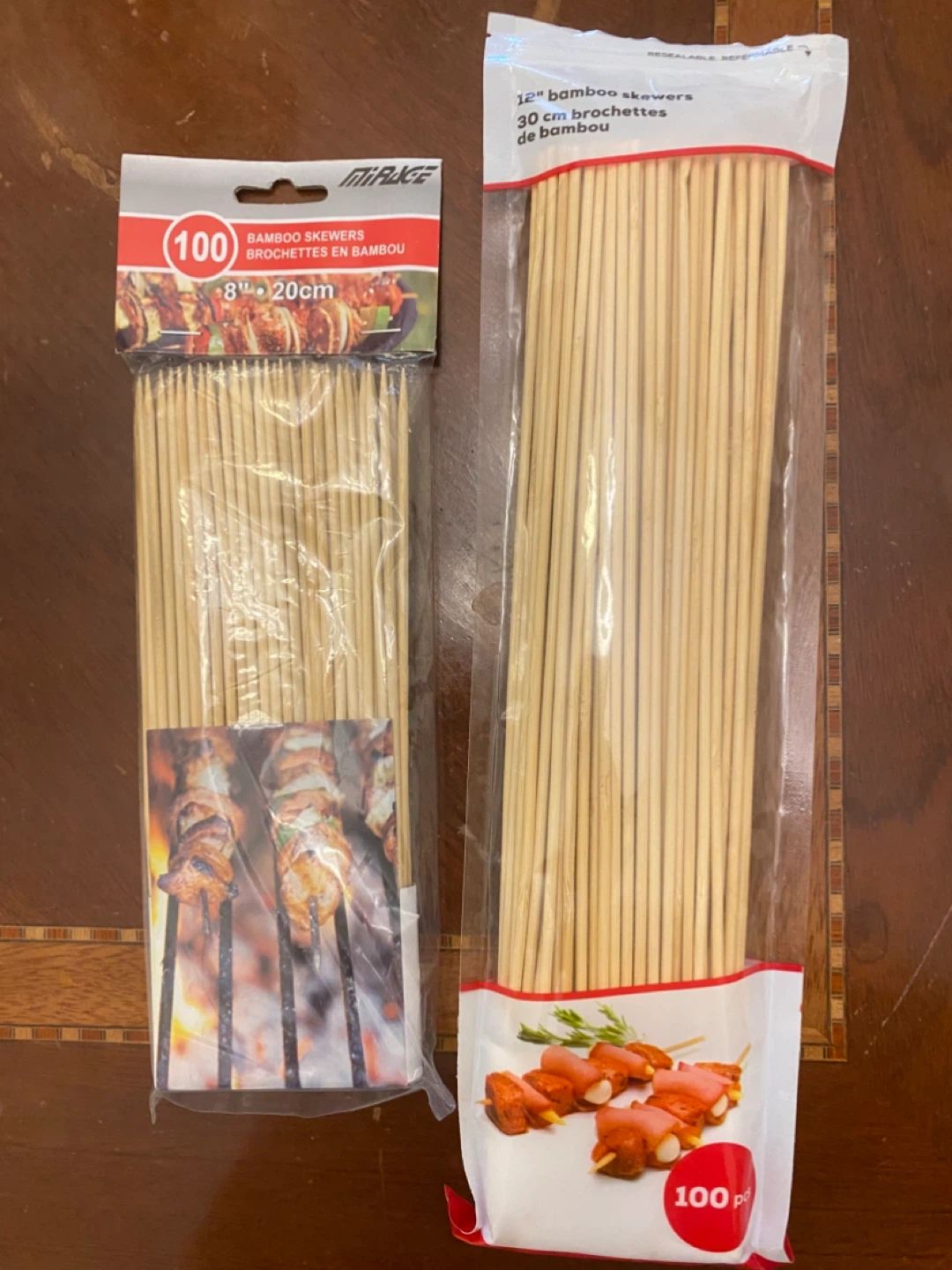 Bamboo Skewers - 100 pc (8"/20cm) & 12"/30cm