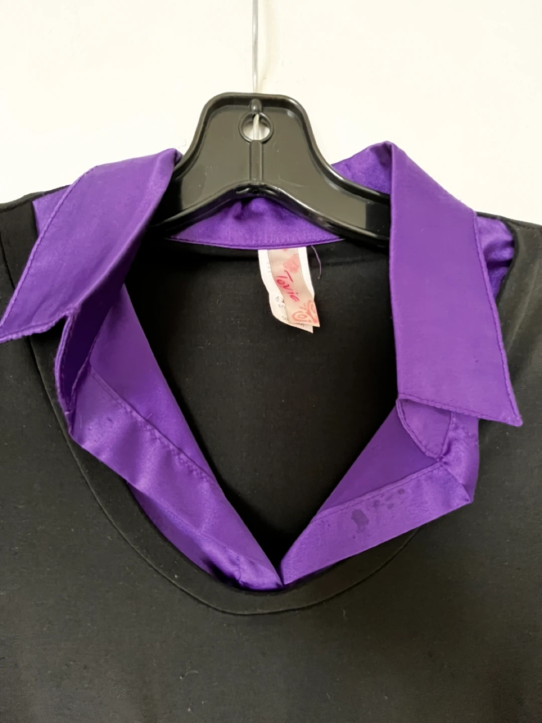 Black and Purple 3/4 Sleeve Top size S - photo 2