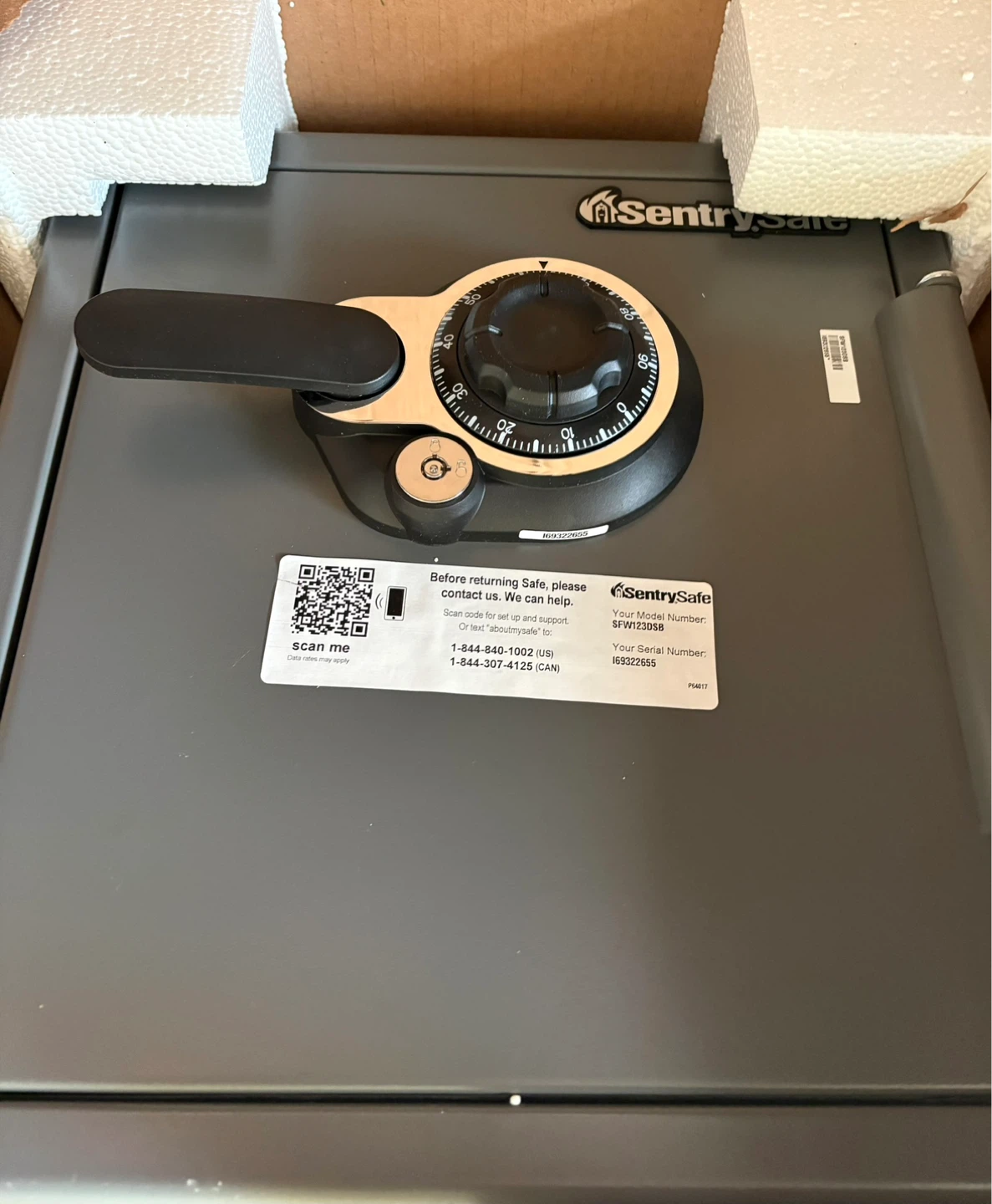 SentrySafe SFW123DSB Fireproof and Waterproof Safe