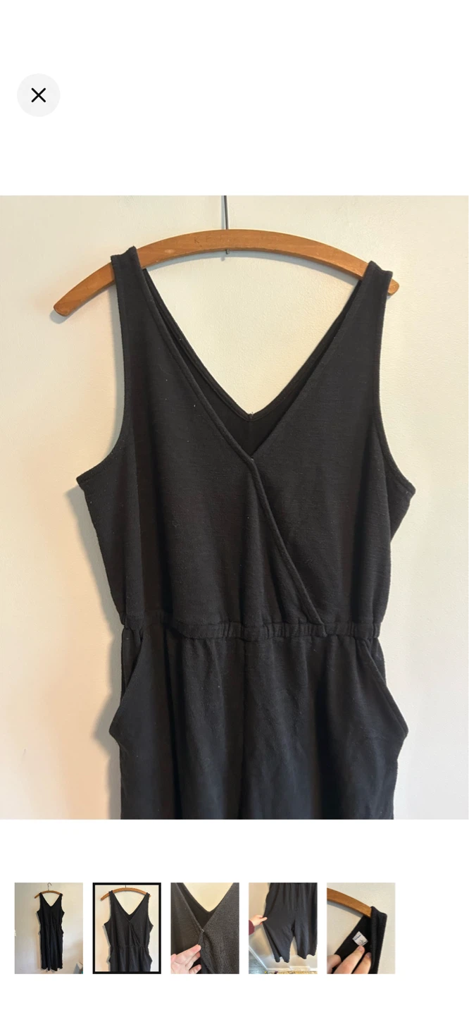 Old Navy Black Sleeveless Wrap Jumpsuit Size L - photo 2