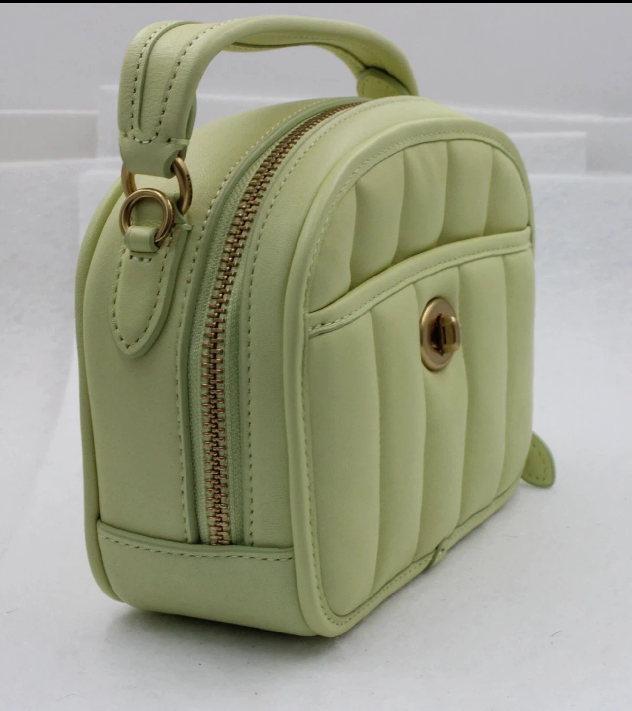 Coach Quilted Shoulder Bag - Bright Lime - photo 2