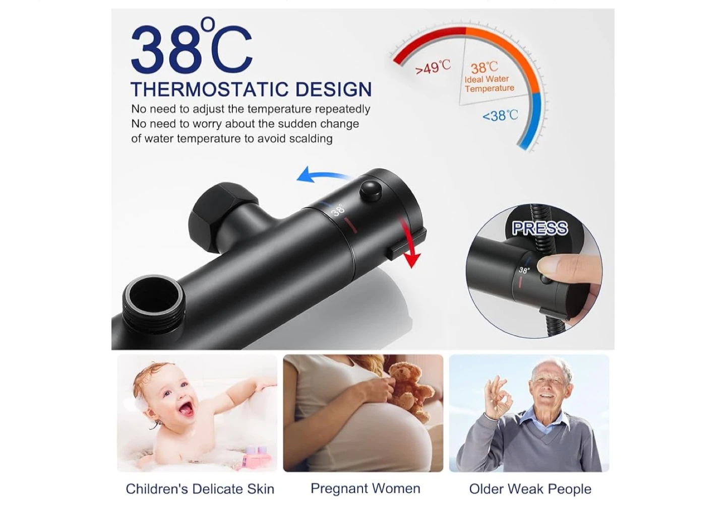 Thermostatic Shower /Rainfall and Handheld Heads - photo 4