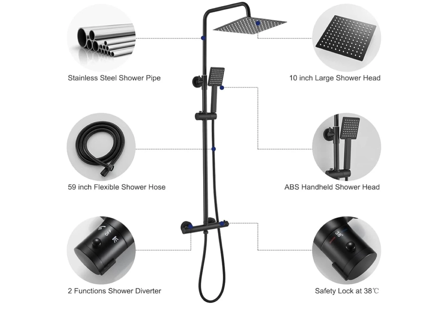 Thermostatic Shower /Rainfall and Handheld Heads - photo 5