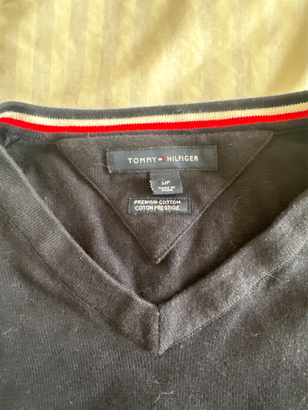 Tommy Hilfiger V-Neck Sweater - Navy Blue - Size S/P - photo 2