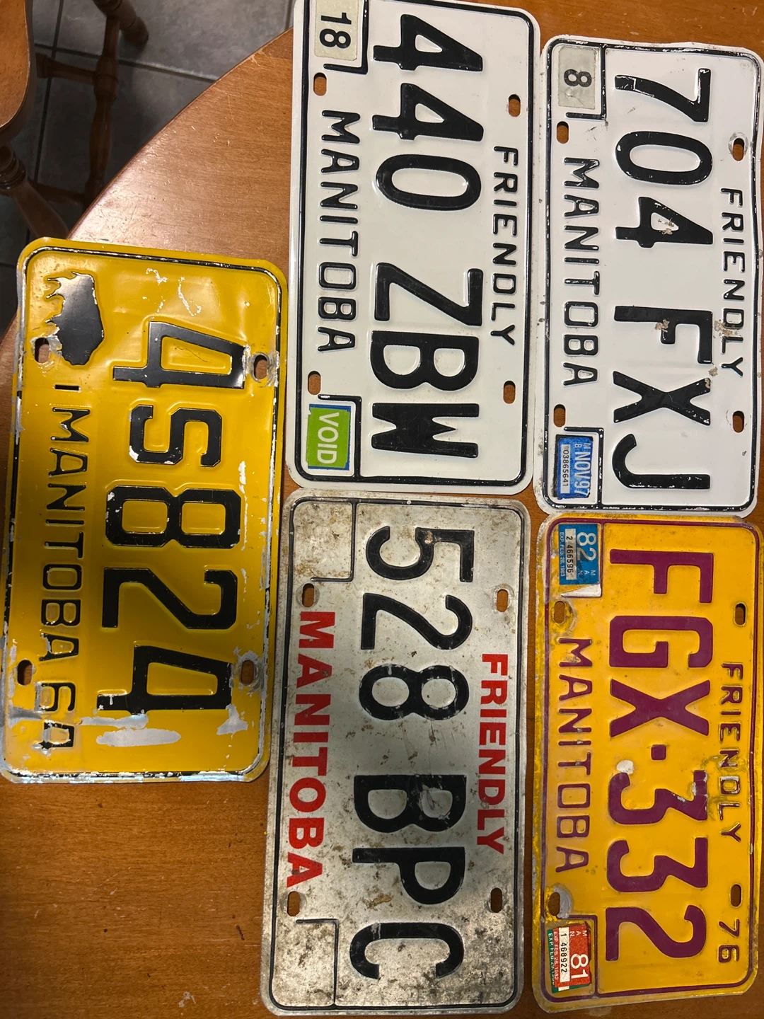 Collectible Manitoba License Plates