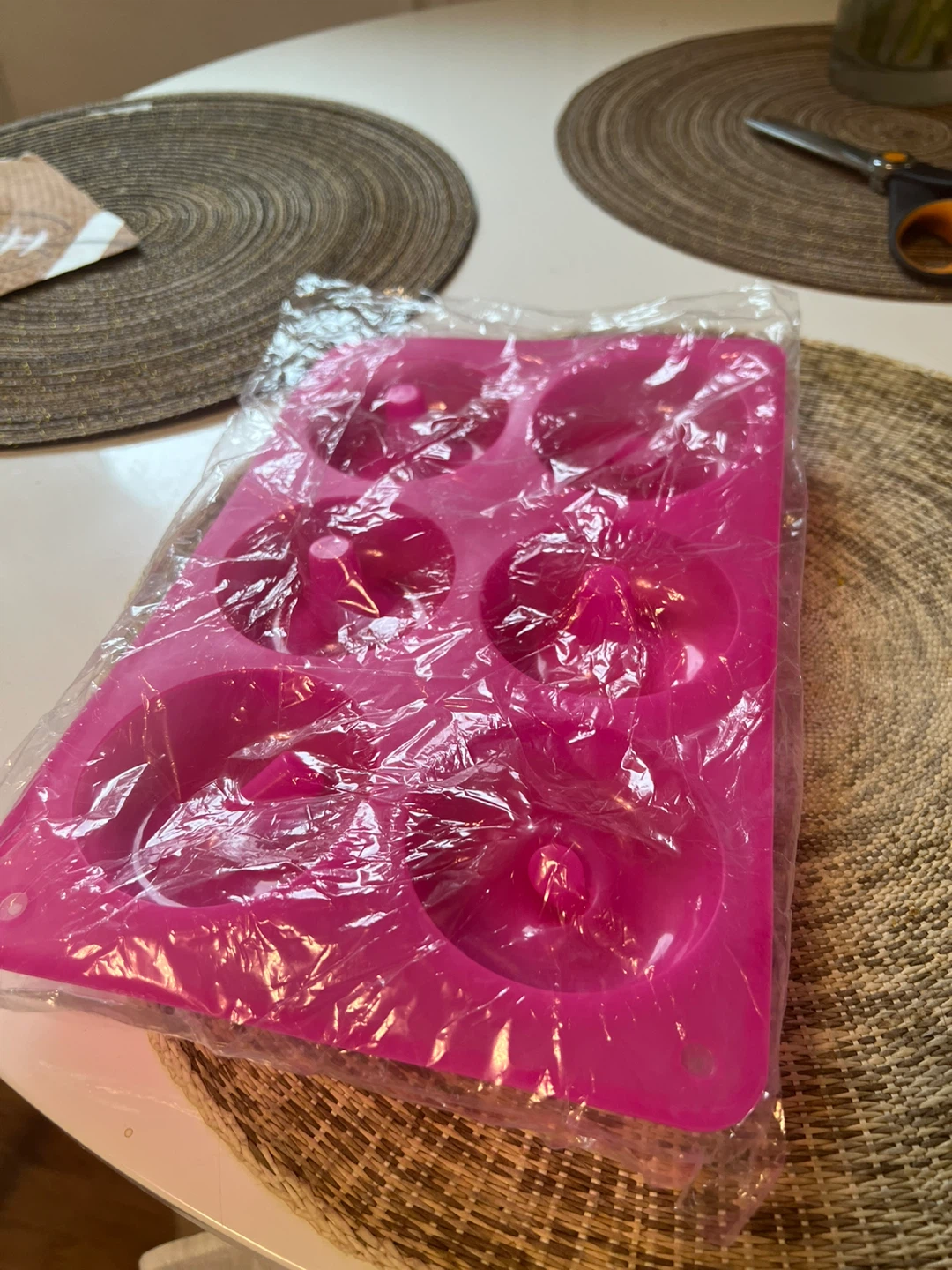 Pink Silicone Donut Mold