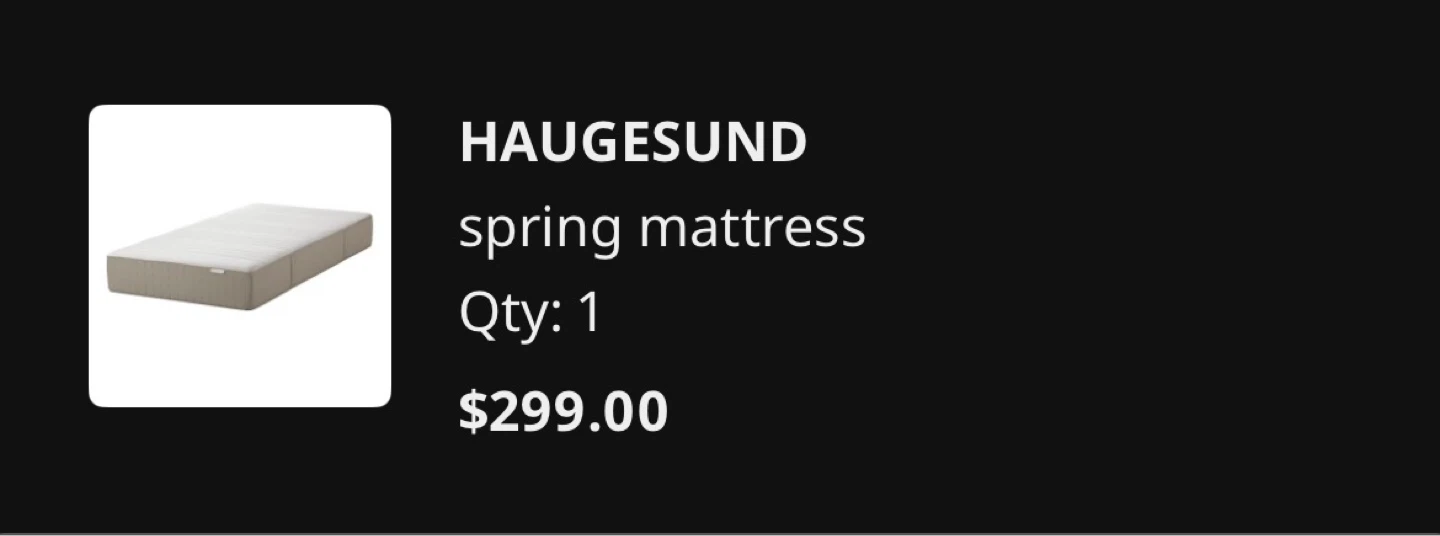 Grey Upholstered Twin Bed Frame and Mattress - photo 2