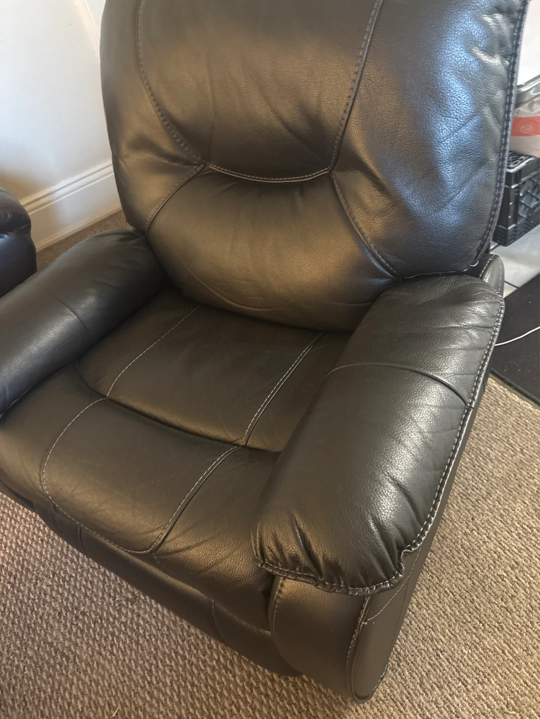 Black Leather  Chair
