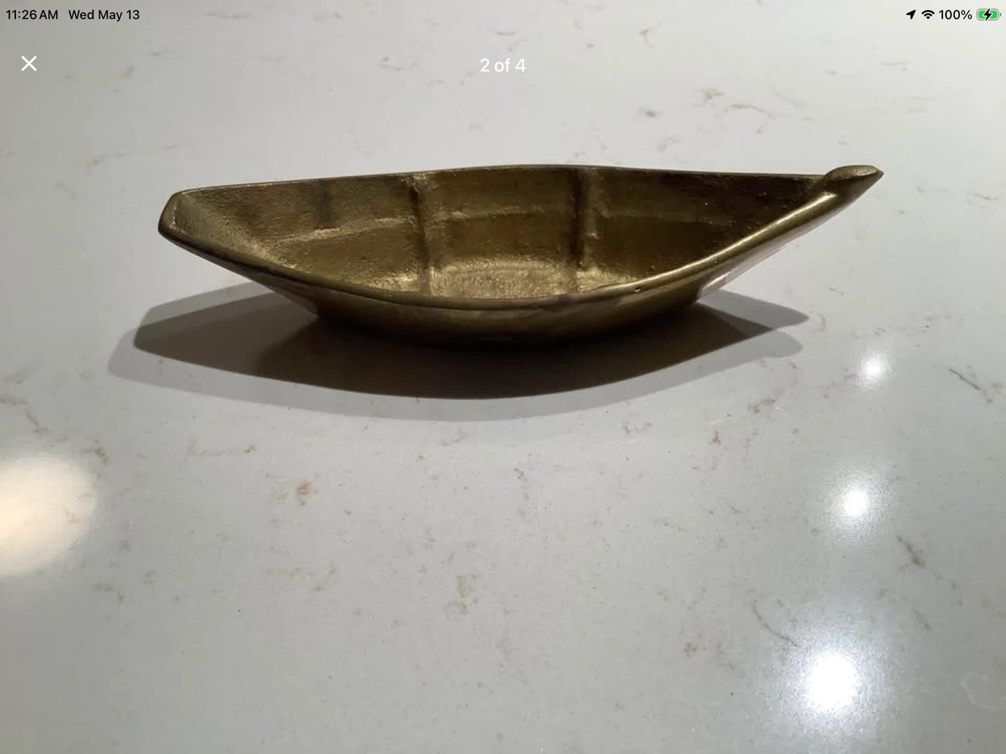 Vintage Brass Canoe - photo 2