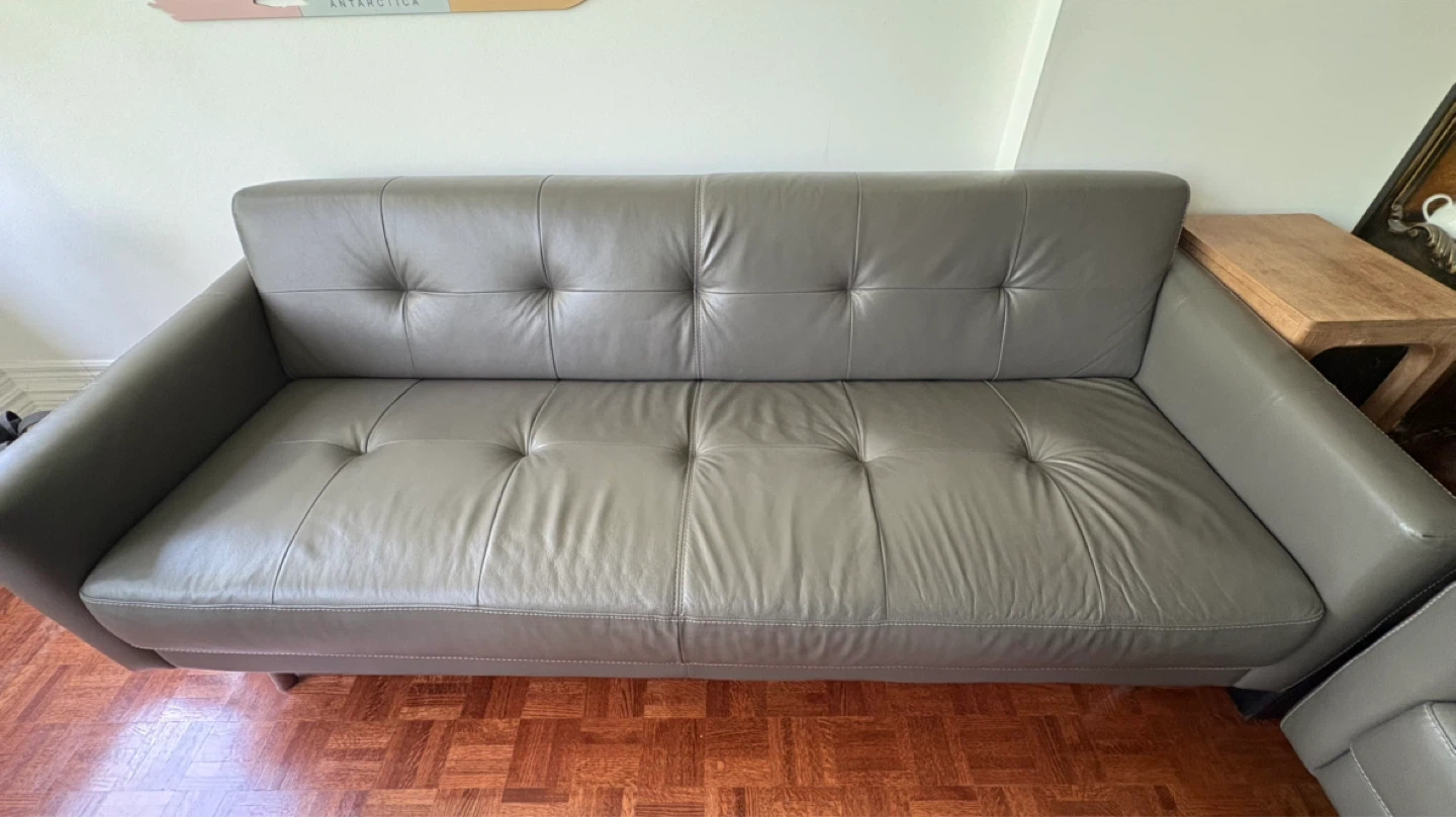 Two genuine Leather Sofa - photo 2