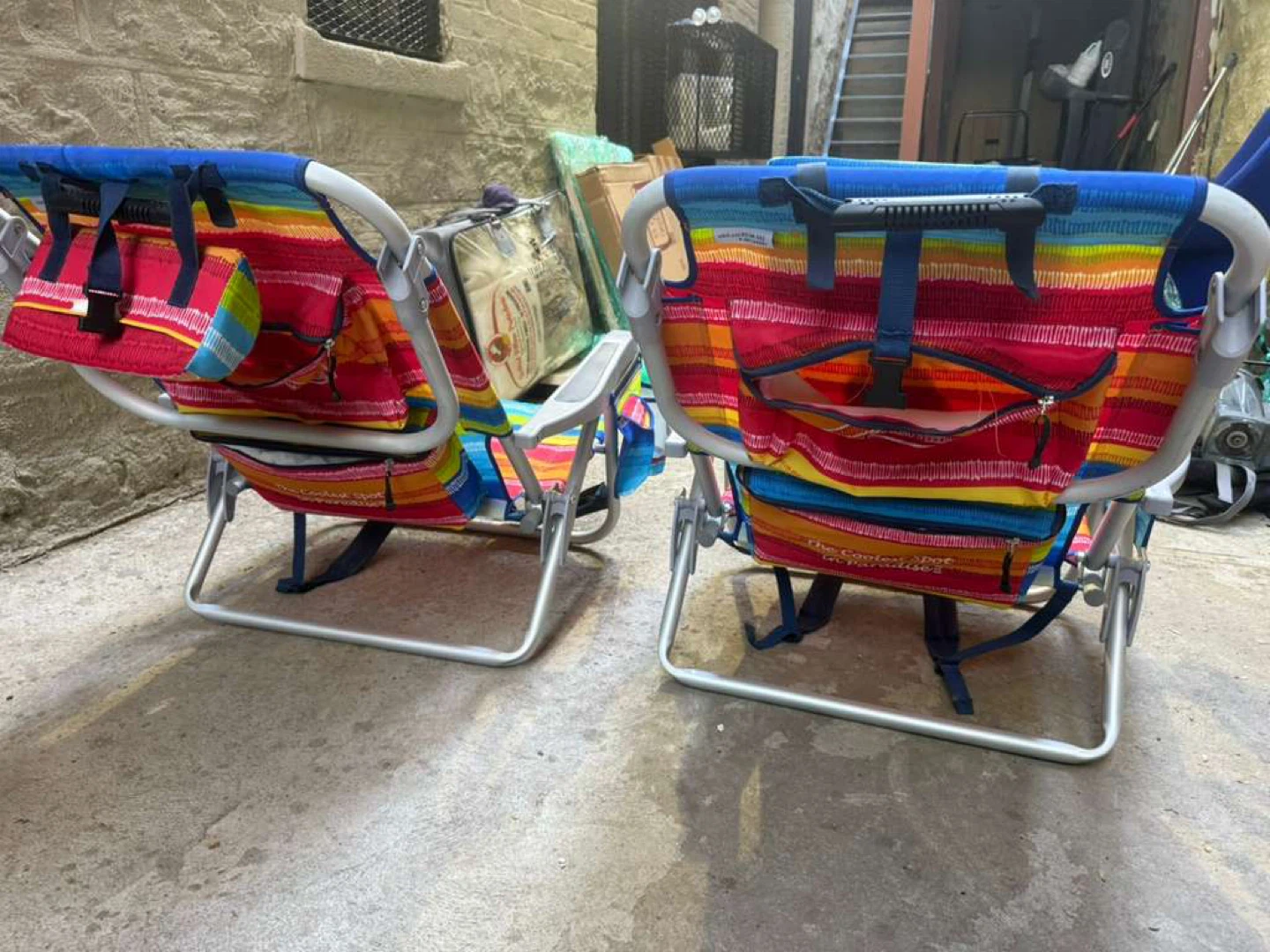 Tommy Bahama Beach Chairs - Set of 2 - Rainbow Stripe