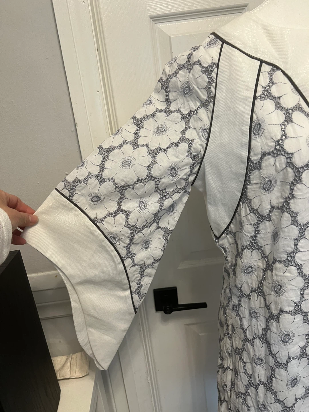 Bianca Nygård White Floral Tunic Top Size 8 - photo 2