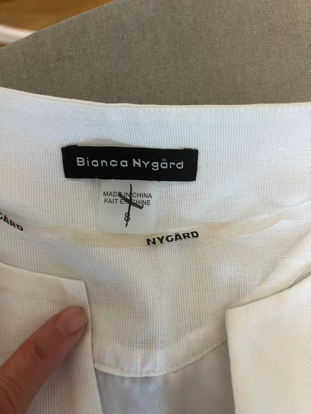 Bianca Nygård White Floral Tunic Top Size 8 - photo 4