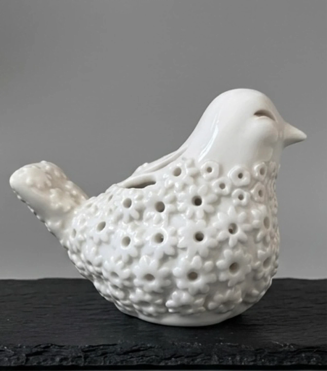 White Ceramic Bird Vase - photo 2