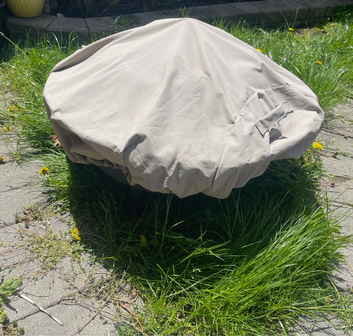 Black Steel Outdoor Fire Pit with winter cover - photo 2