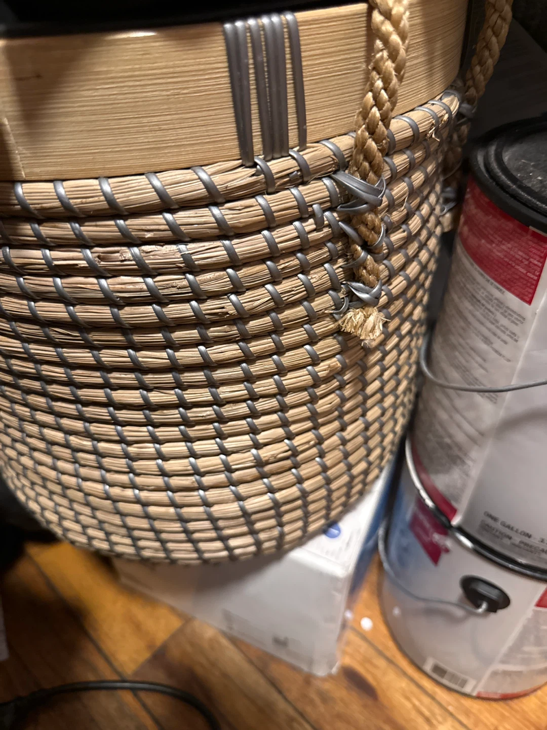 Woven Storage Basket  or plant cover
