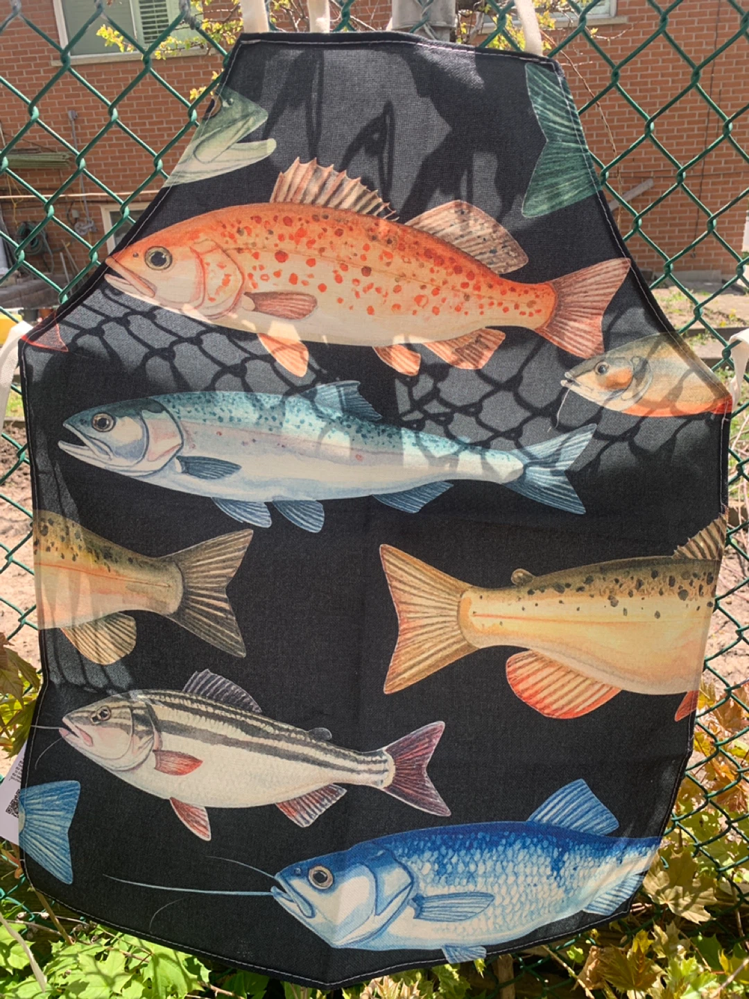 Fish Print Apron