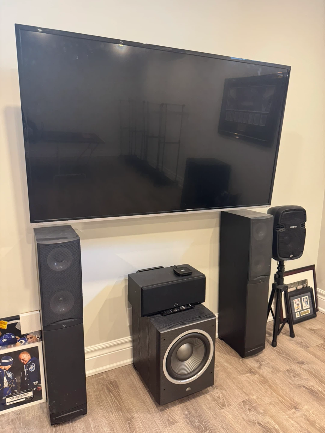 65” tv with speakers set