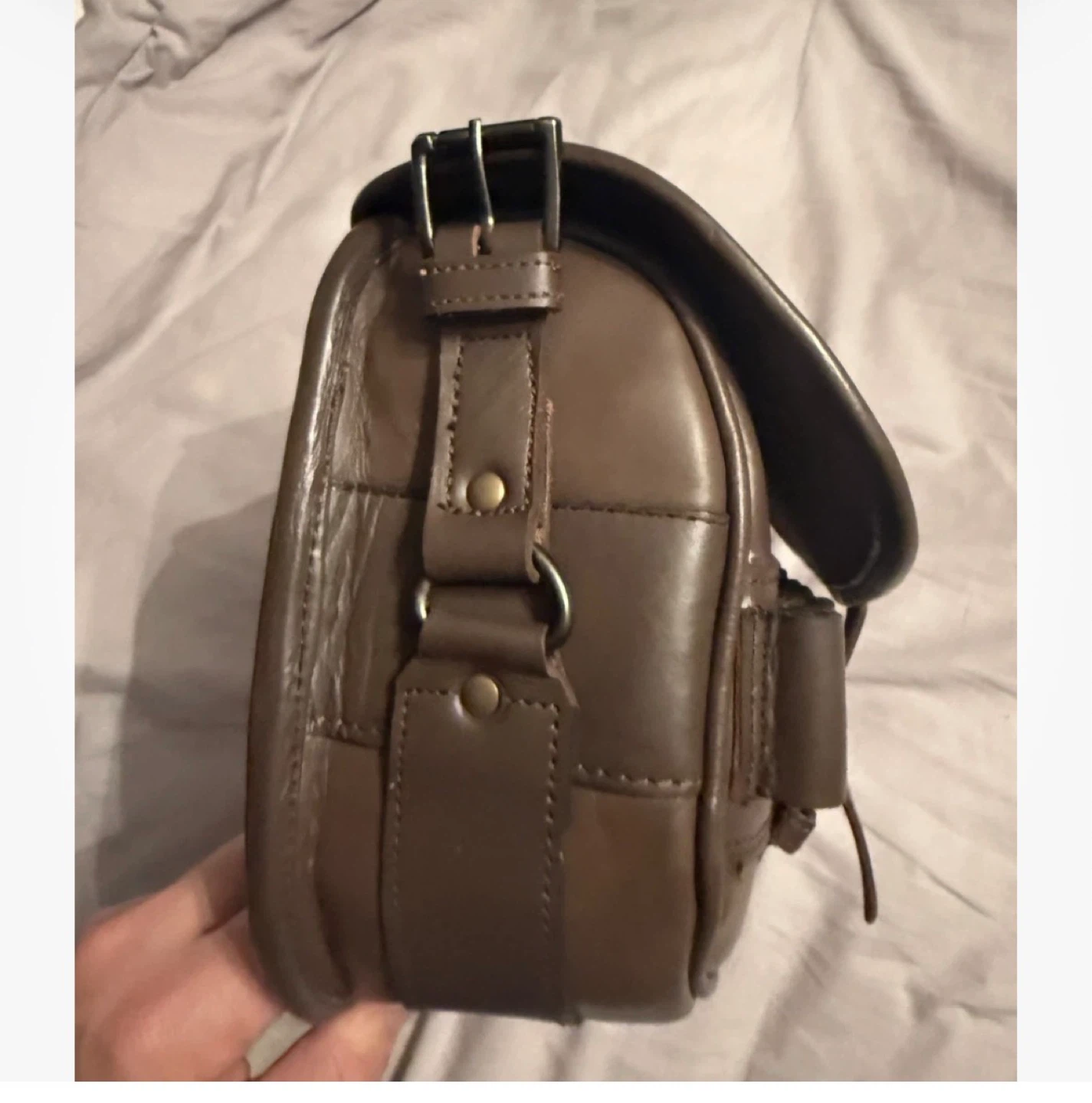 Brown Leather and Haircalf Ammunition Pouch Bag - photo 5