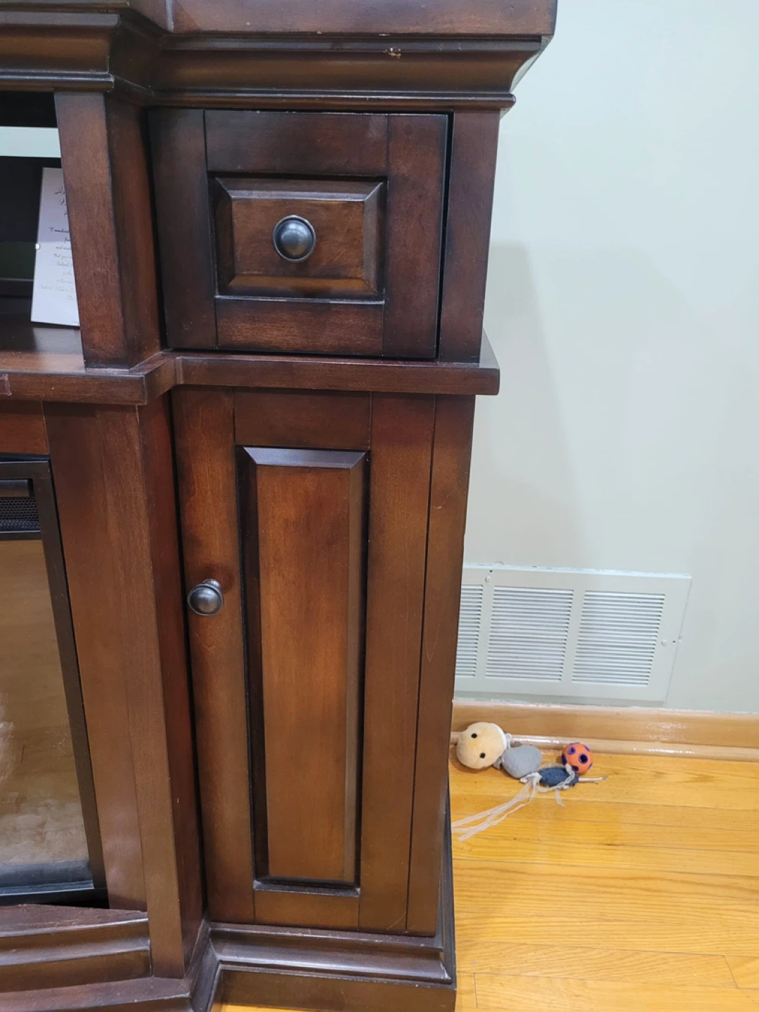 Dark Brown Electric Fireplace Entertainment Unit - photo 5