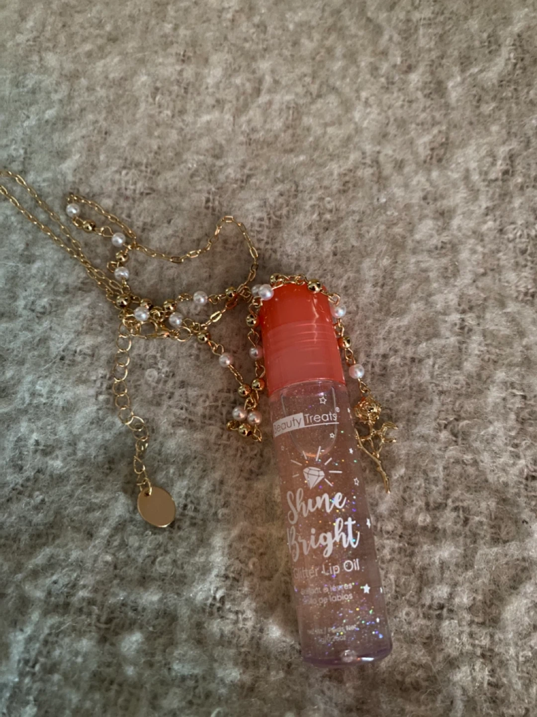 Beauty Treats Shine Bright Glitter Lip Oil with Necklace - photo 2