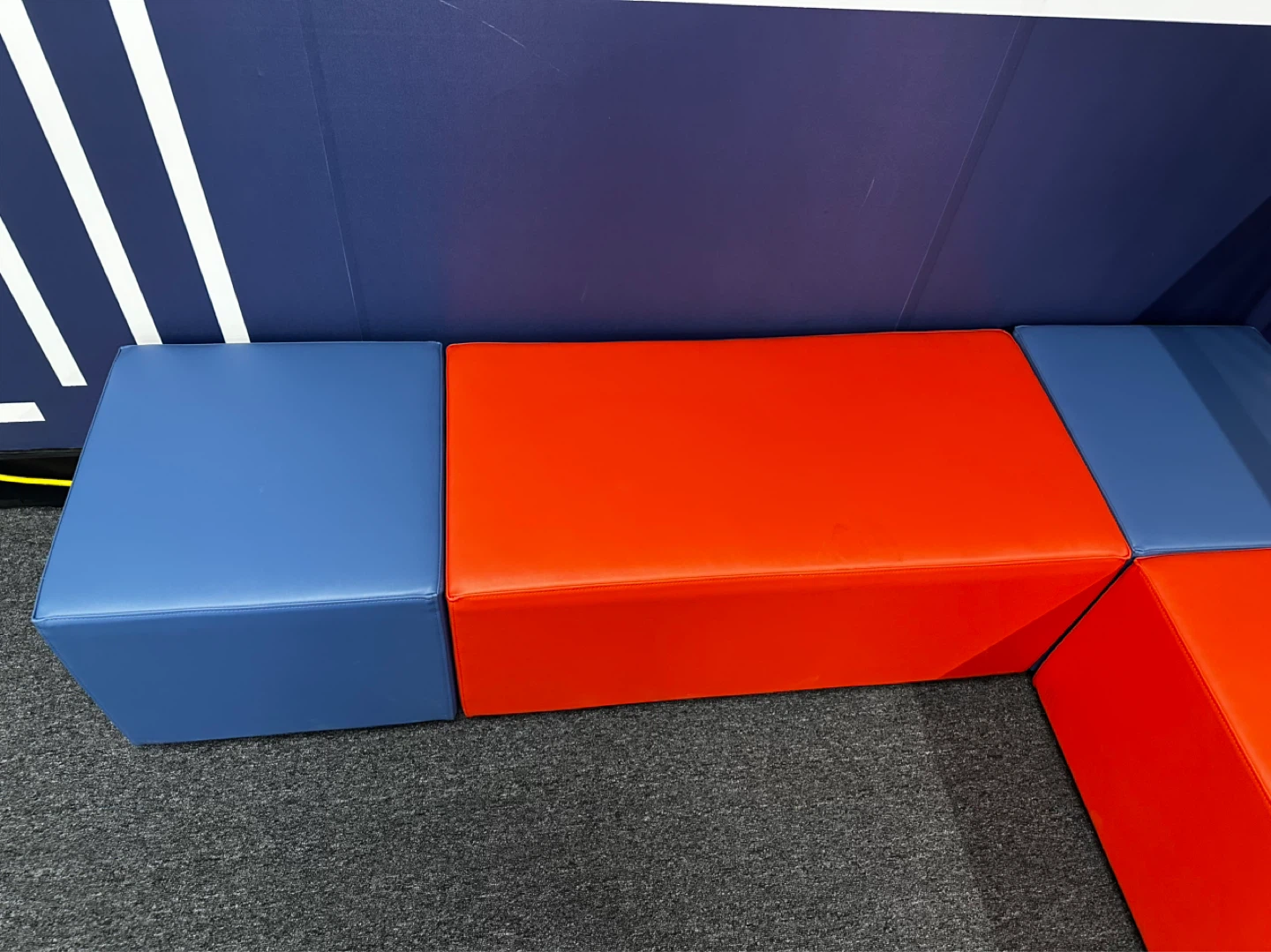 Modular Upholstered Bench Seats - Red and Blue - photo 2
