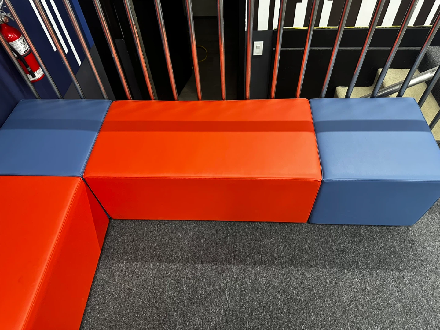 Modular Upholstered Bench Seats - Red and Blue - photo 3