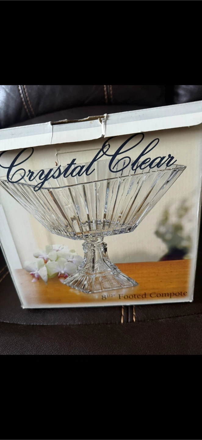 Crystal Clear Alexandria 8.5" Footed Compote