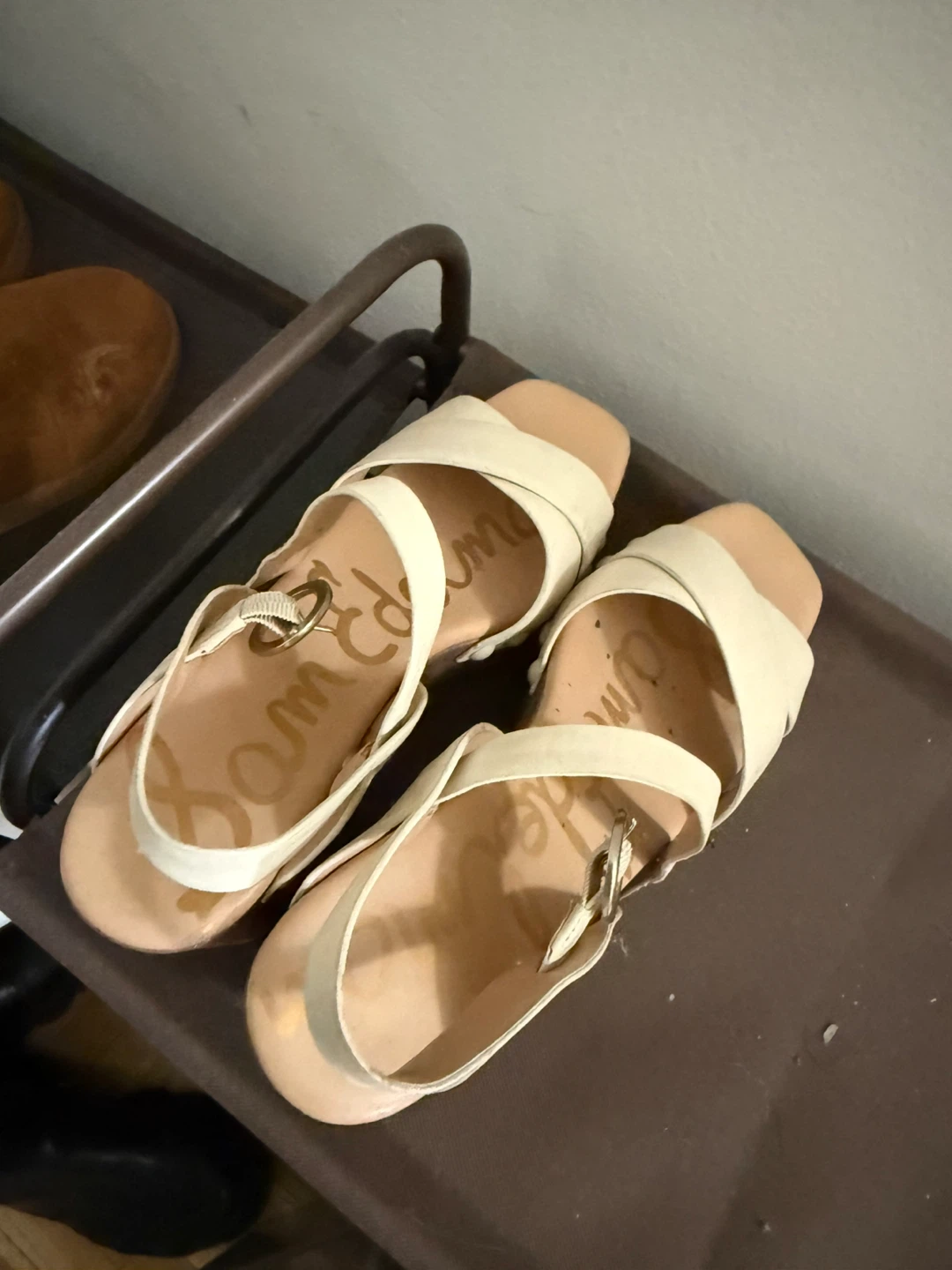 Sam Edelman Cream Platform Wedge Sandals - photo 2