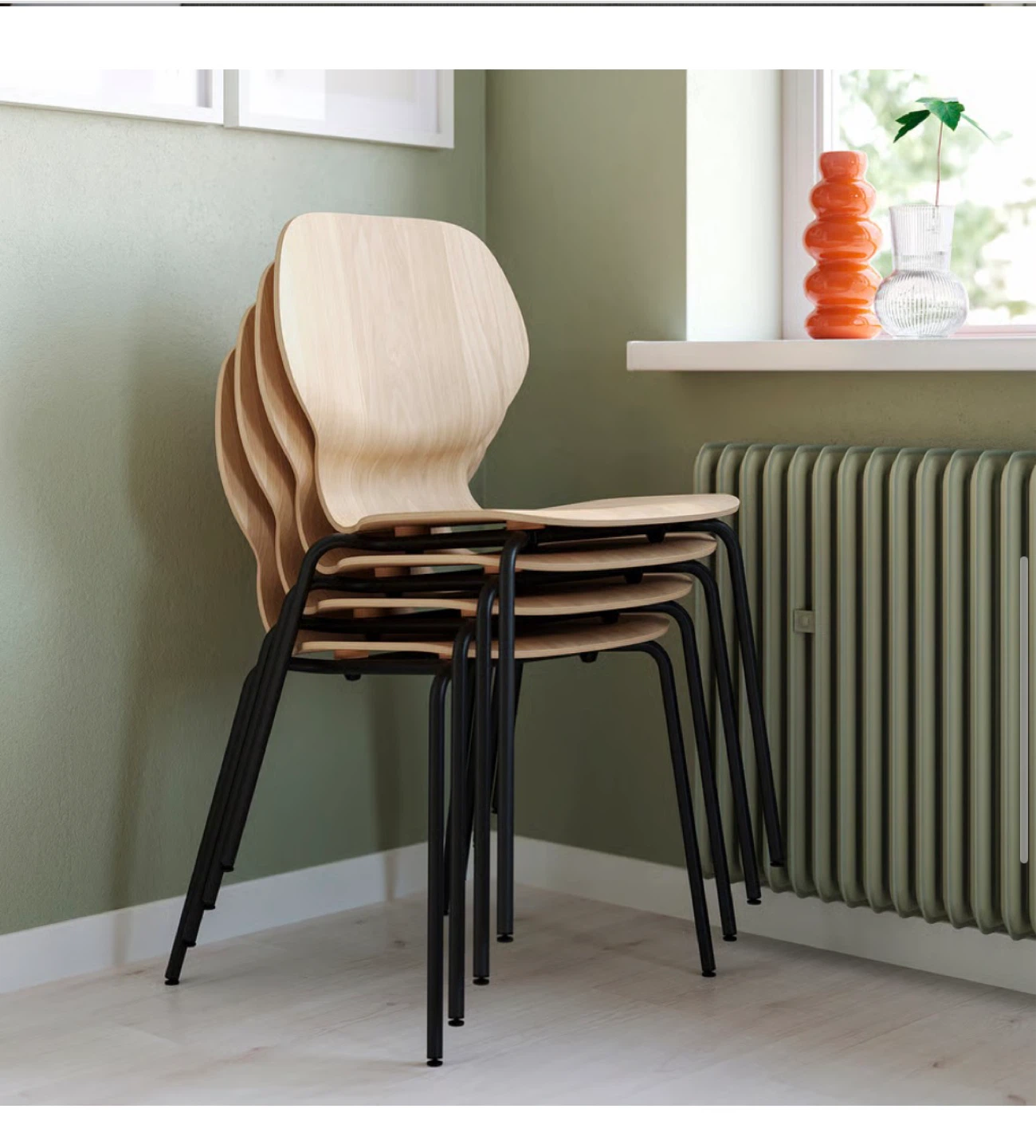IKEA SKÄLSTA Chair - Oak Veneer / Black-Gray - photo 4