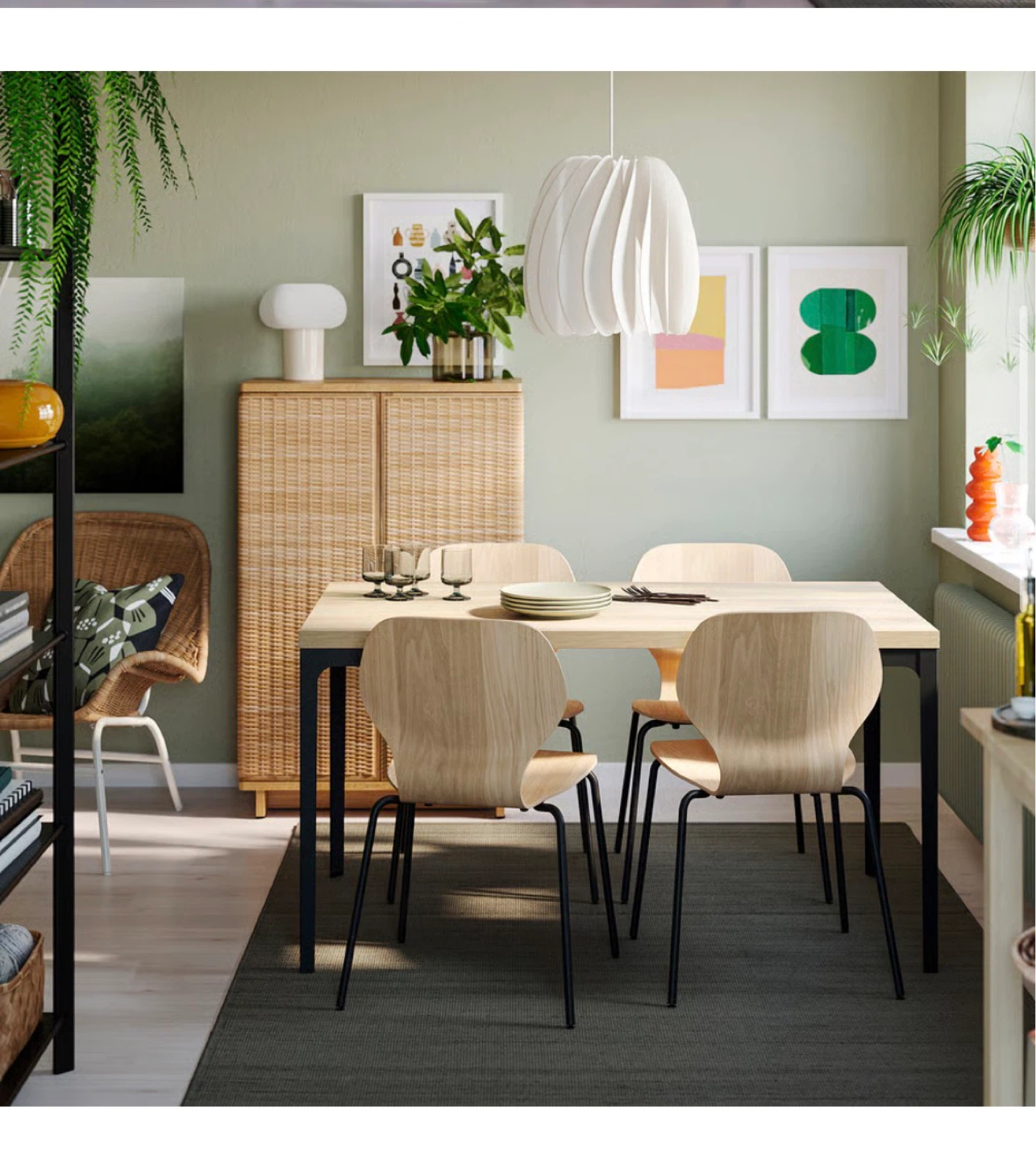 IKEA SKÄLSTA Chair - Oak Veneer / Black-Gray - photo 3