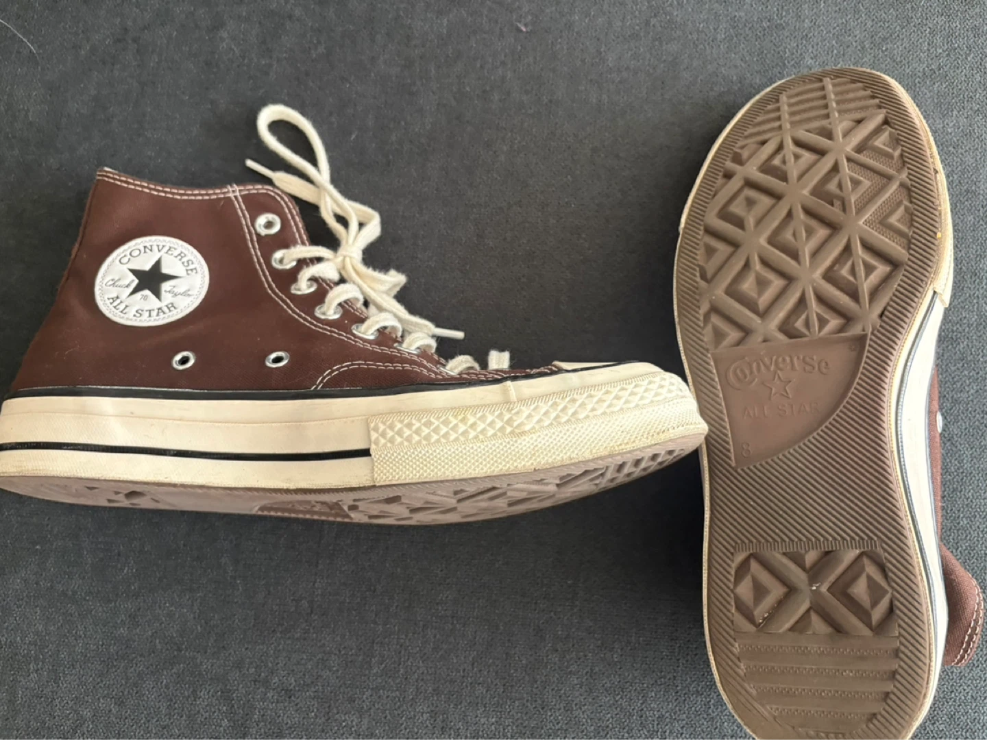 Sz W10/M8 Brown Converse High Tops - photo 2