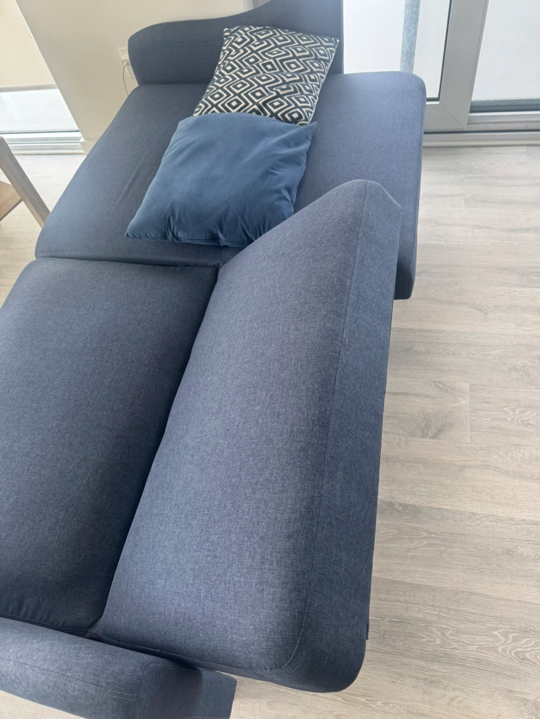 Navy Blue Sofa Couch - photo 2
