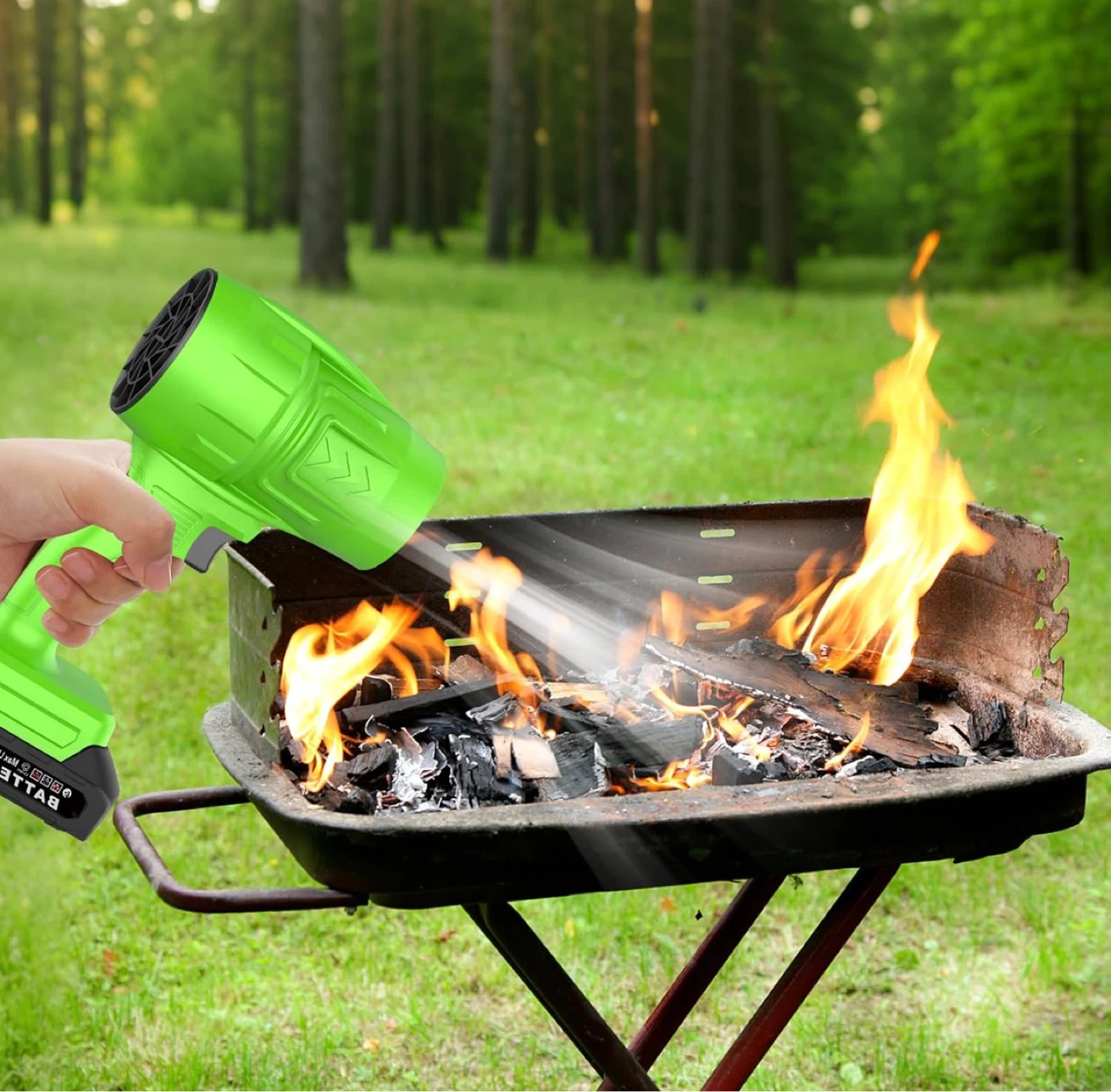 Green Cordless Leaf Blower / Air Blower - photo 2