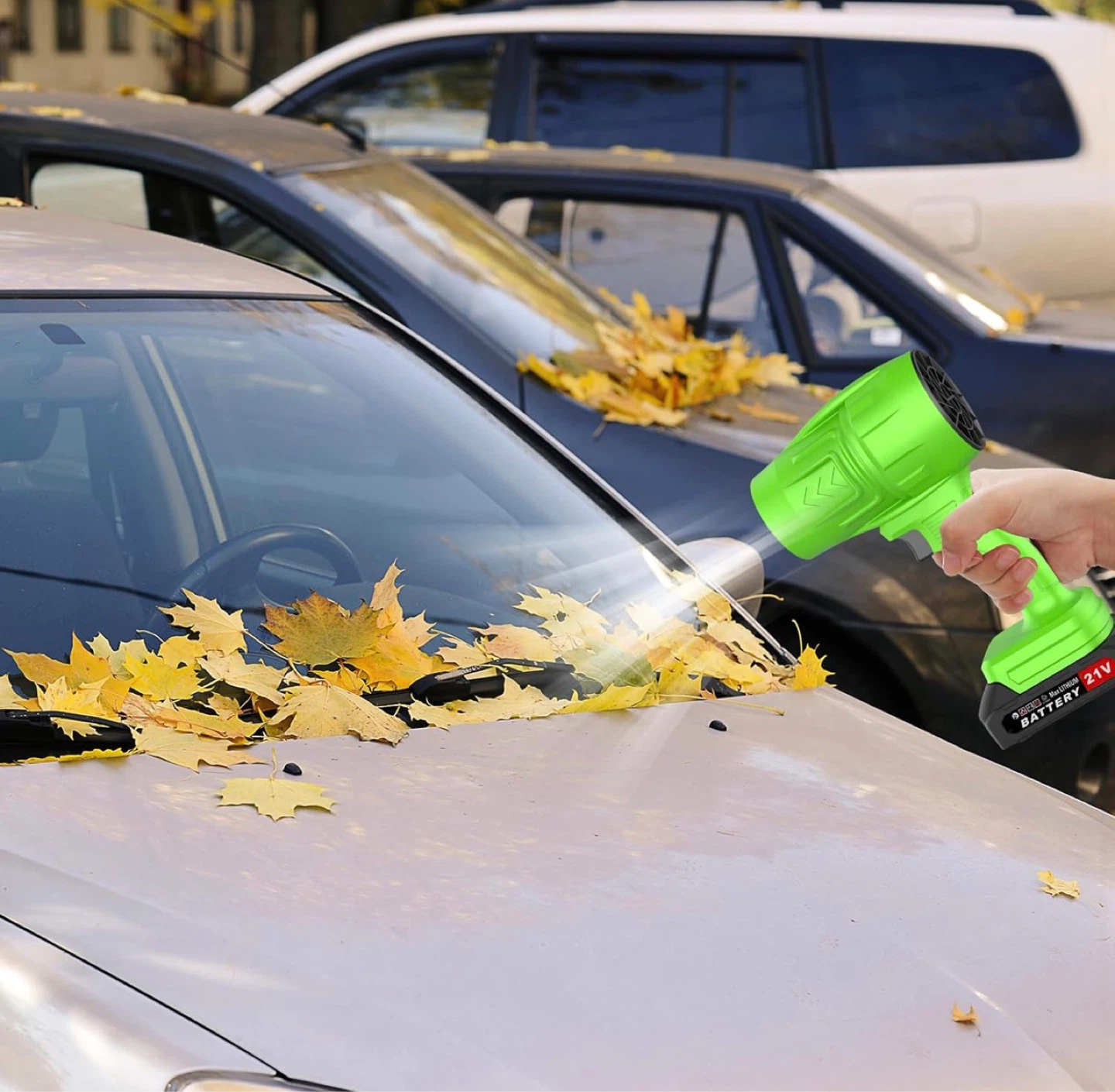 Green Cordless Leaf Blower / Air Blower - photo 3