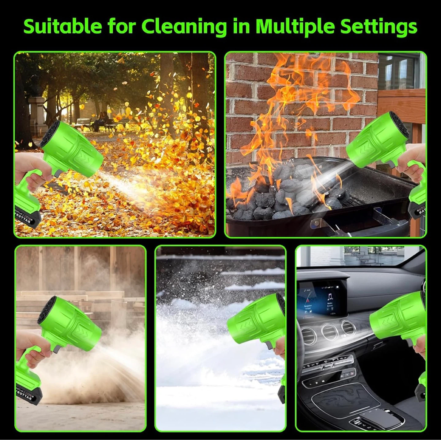 Green Cordless Leaf Blower / Air Blower - photo 5