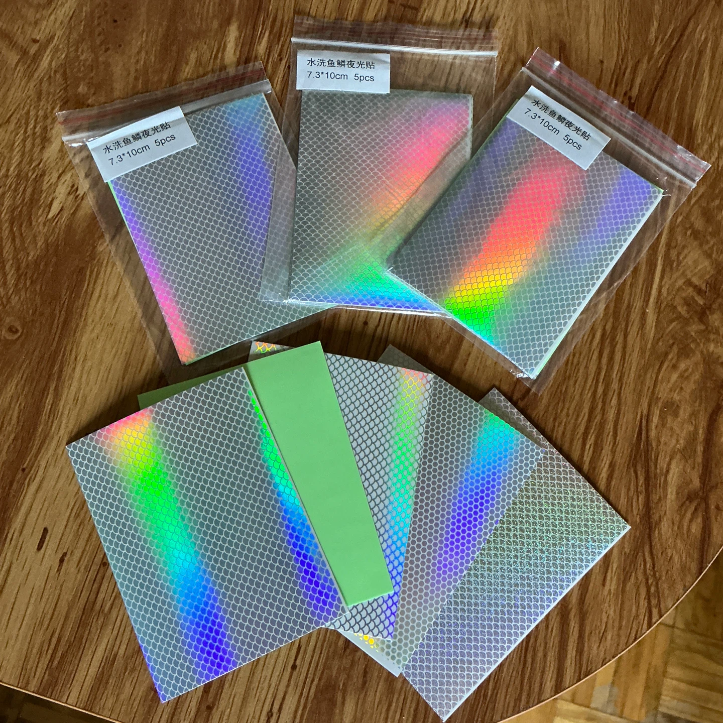 Holographic Fishing Lure Reflective Sticker Packs (5pc Sets)