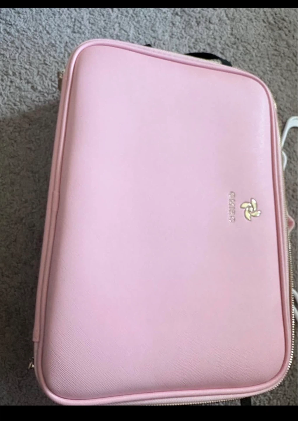 Pink Makeup Train Case with Mirror