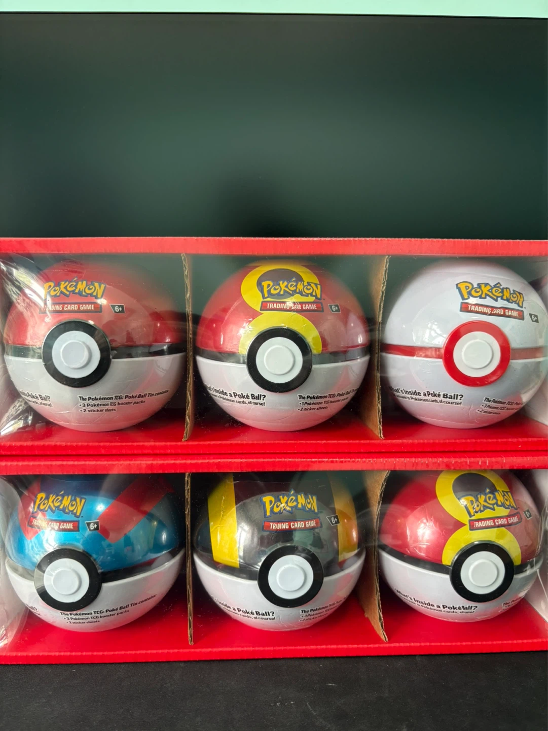 Pokémon TCG Poké Ball Tin 6 Pack Set ($250 each)
