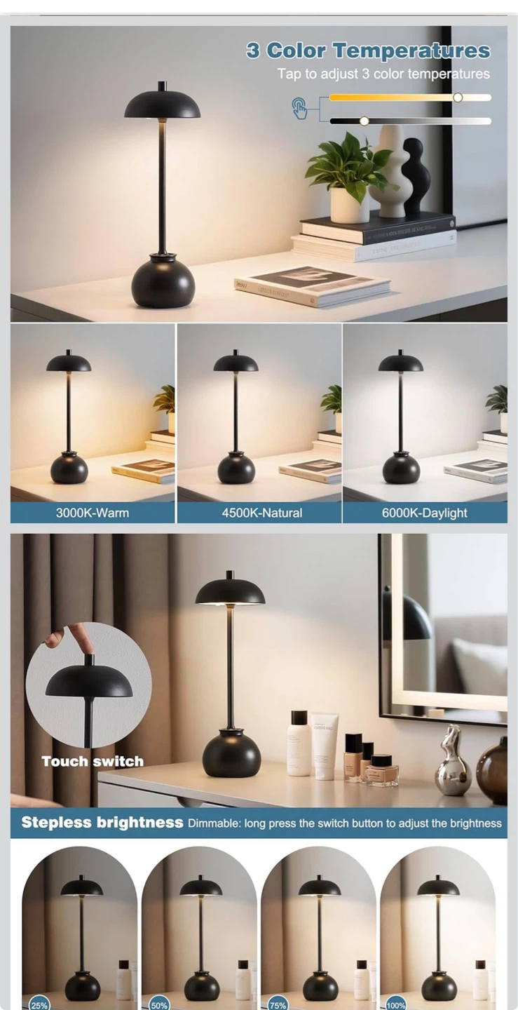 Cordless Table Lamp - Black - photo 3