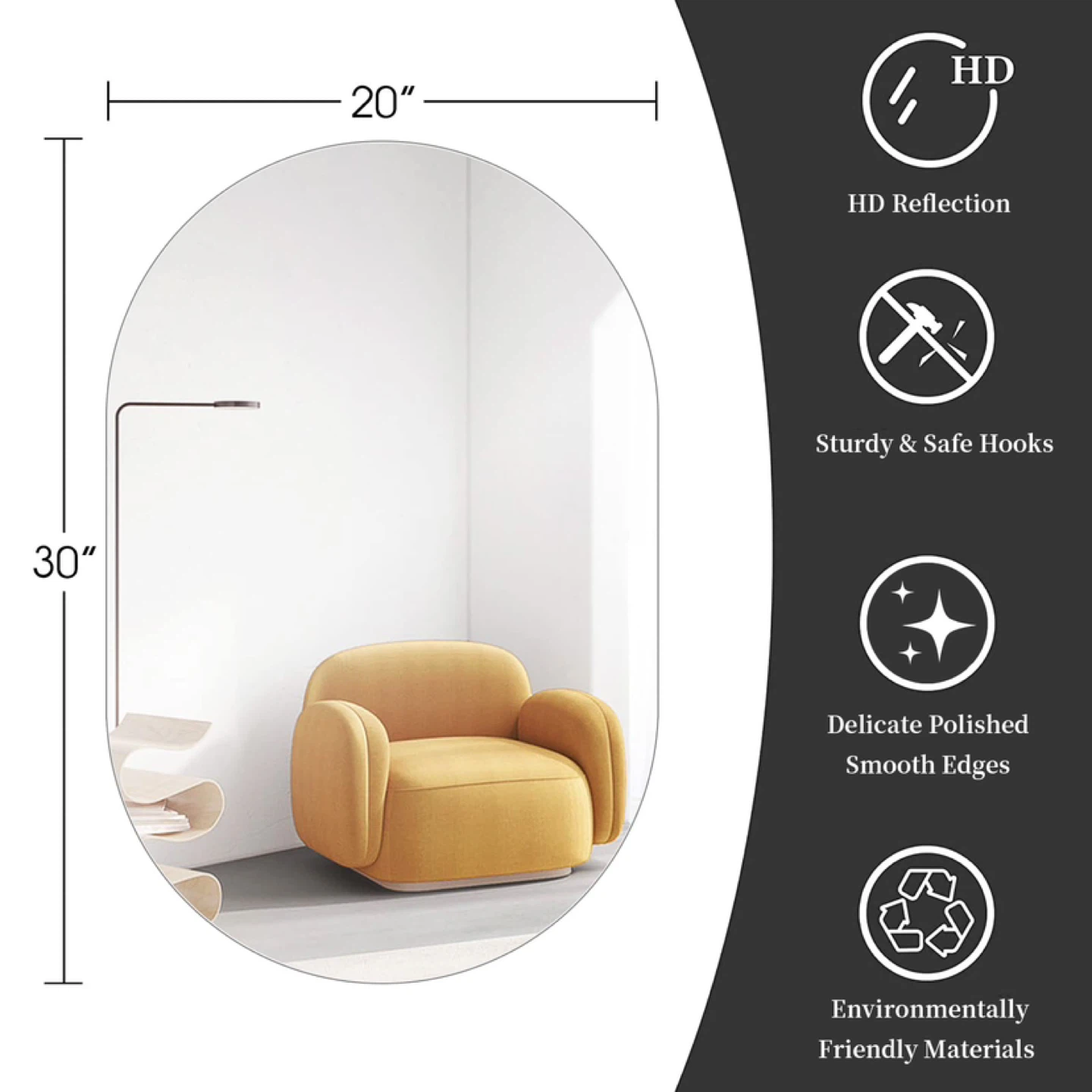 VASUHOME Bathroom Vanity Mirror for Wall - photo 2